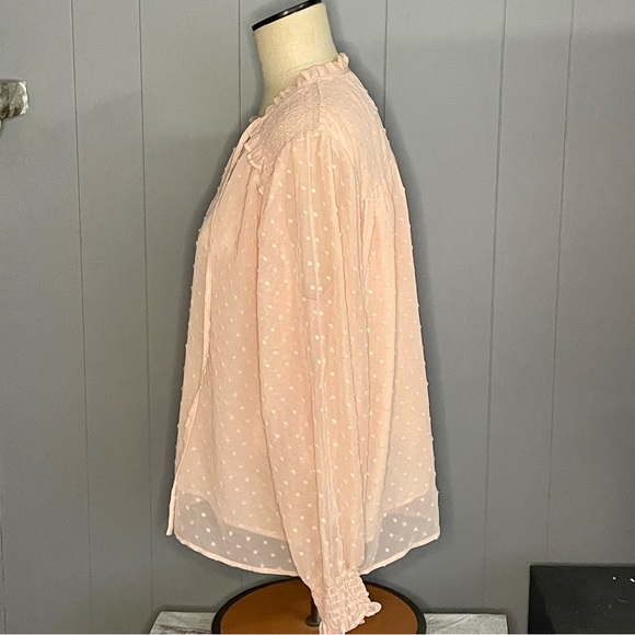 NWT Ces femme pink Swiss dot top - Picture 3 of 4